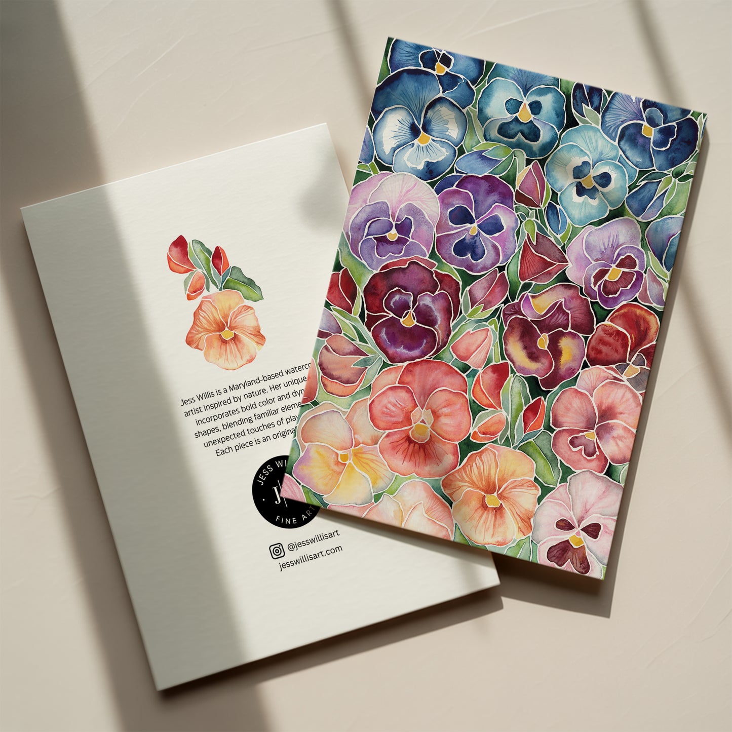 Ombre Pansies Card